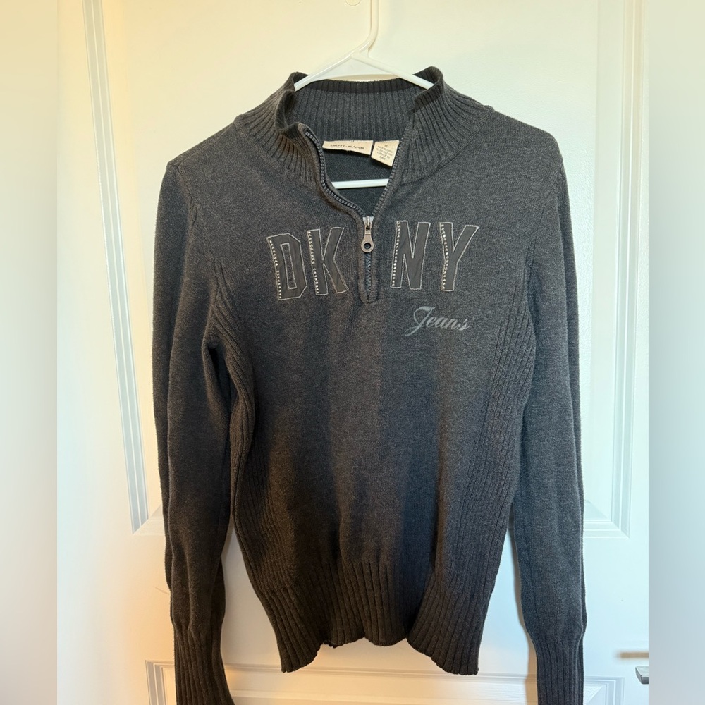 Vintage Y2K DKNY Zip-Up Sweater